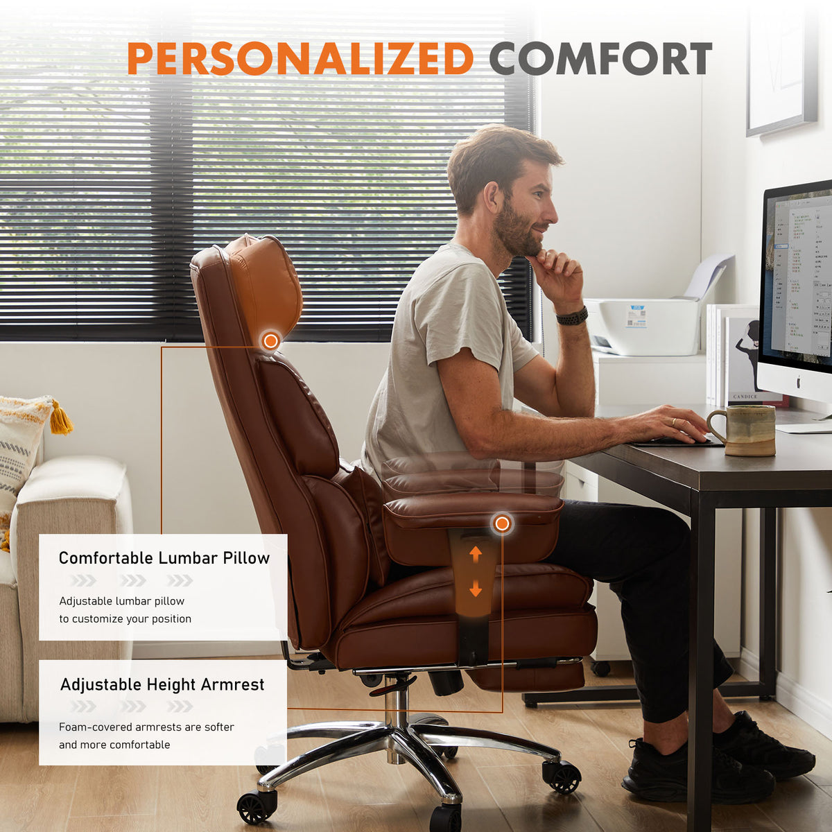 Modern Home Office Desk and Chair Set — product image 2