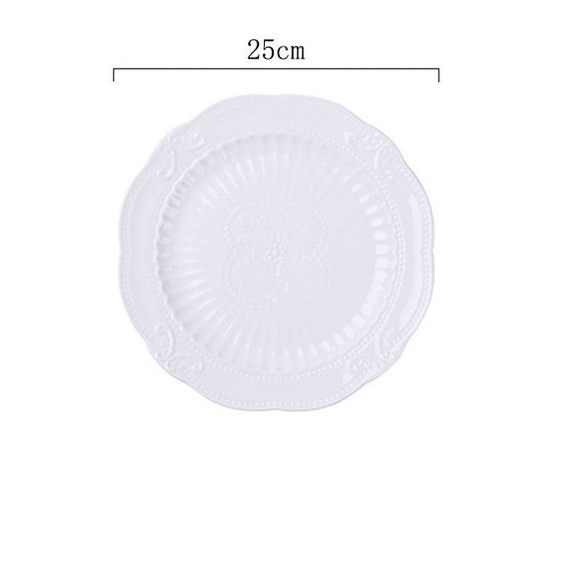 Embossed Ceramic Cake Plate — product image 5