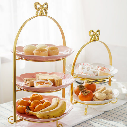 Embossed Ceramic Cake Plate