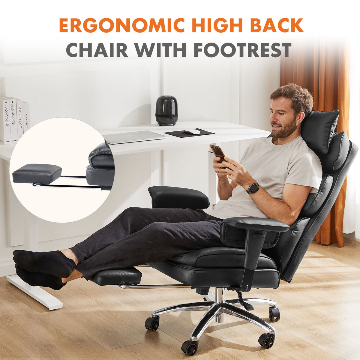 Modern Home Office Desk and Chair Set — product image 3