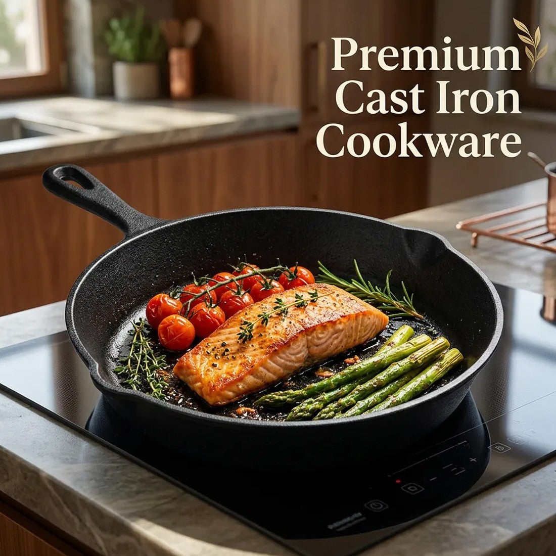 Pre-Seasoned Cast Iron Skillet Set — 3 Piece — product image 2