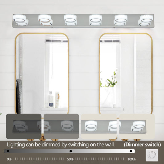 Modern Six-Light LED Vanity Fixture