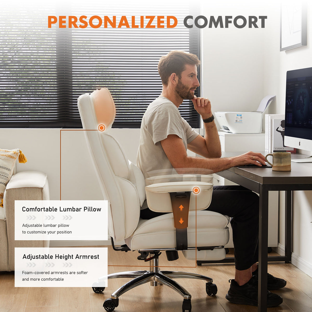Modern Home Office Desk and Chair Set — product image 9