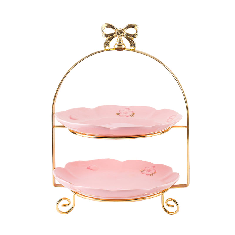Embossed Ceramic Cake Plate — product image 2