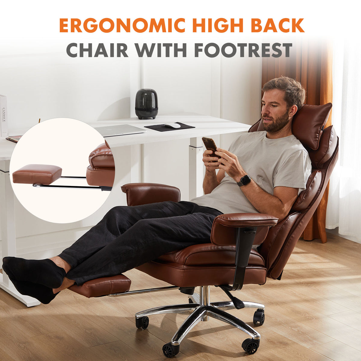 Modern Home Office Desk and Chair Set — product image 7