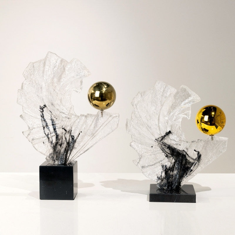 Decorative glass sculpture for curated interiors